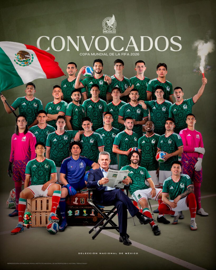 Los 26 convocados de la Selección Mexicana / Créditos: Instagram Selección Mexicana.