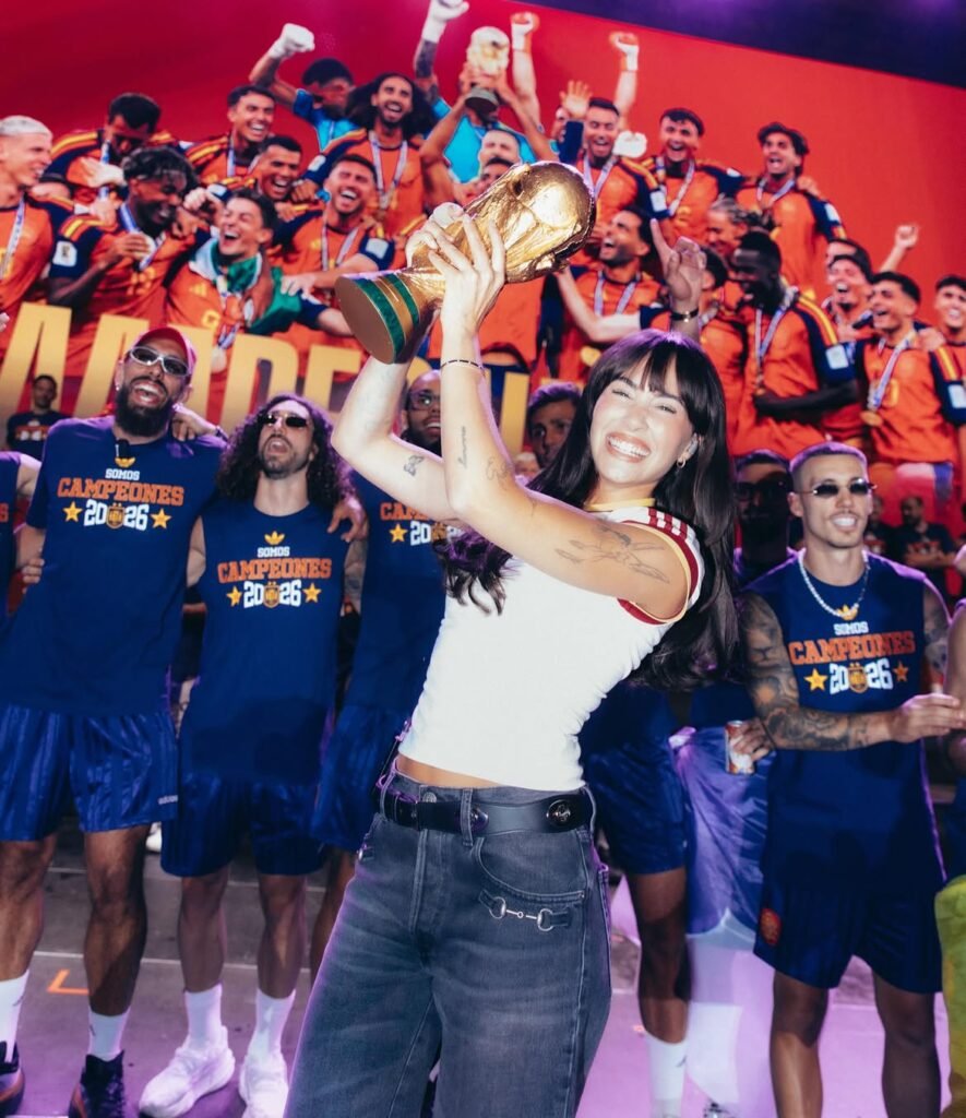 Aitana celebró con la Selección española el triunfo de la Copa del Mundo 2026 / Créditos: Instagram Aitana. 